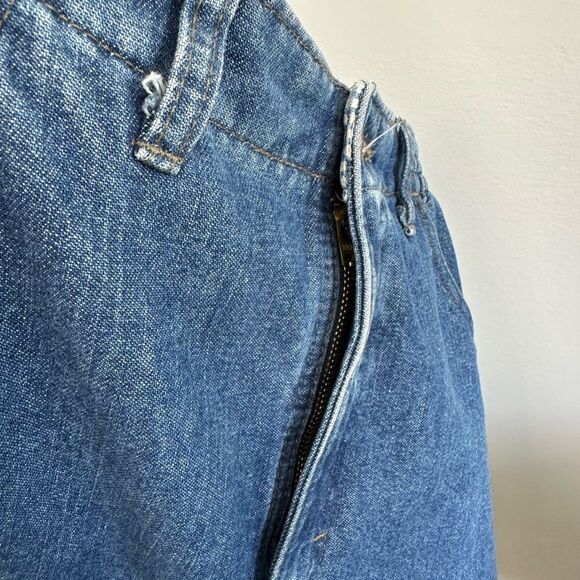 Vintage 90's Lee Blue Denim Maxi Skirt High Rise Straight Fit Size S - Picture 10 of 12